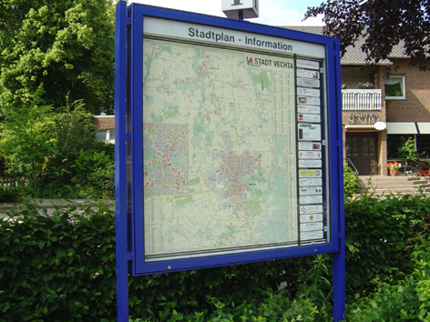 Ortsplan Oythe bei Sextro (Ortseingang Oythe von Goldenstedt kommend)